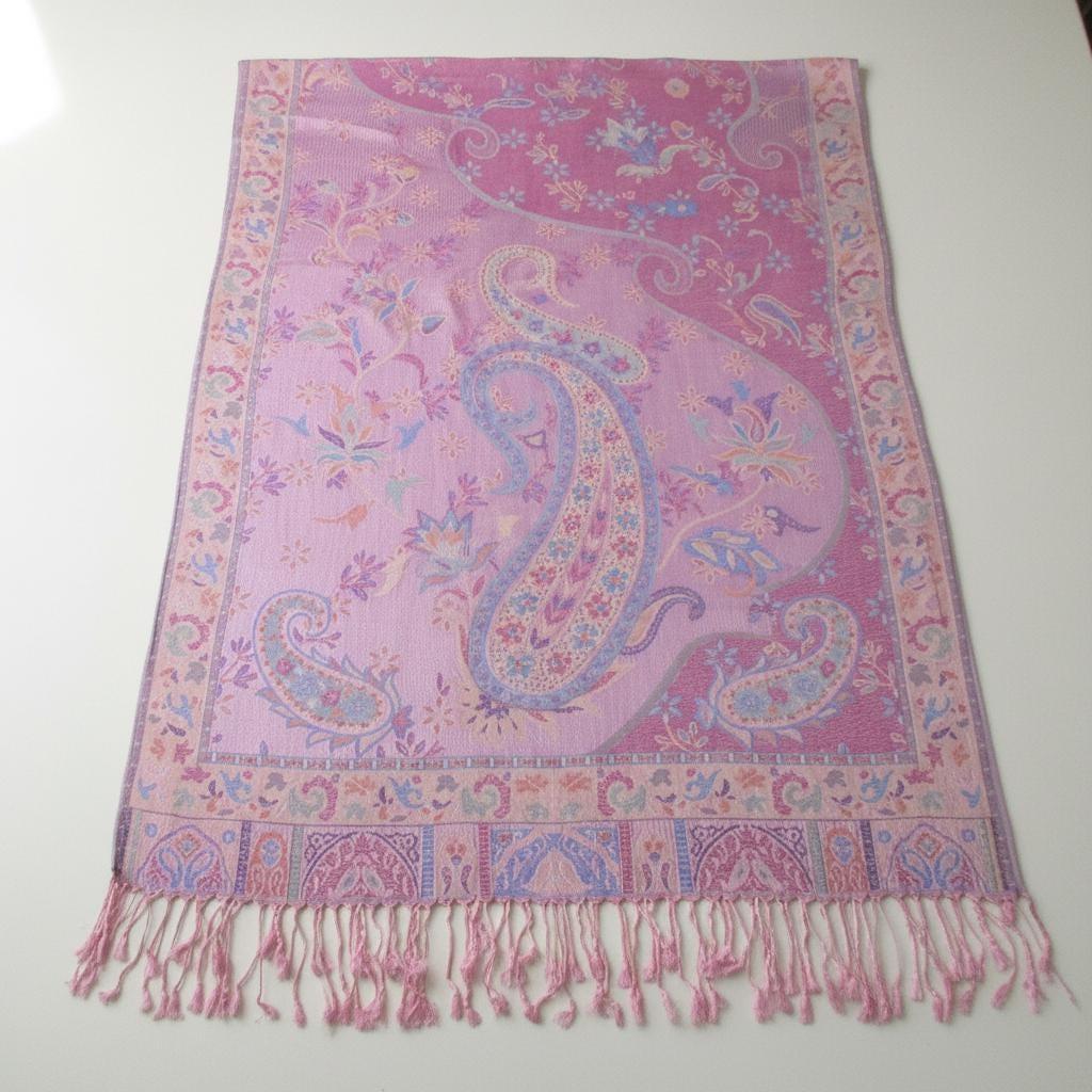 Soft Pashmina Shawl & Scarf for Women, Jacquard Brocade, Lightweight Blanket Shawl