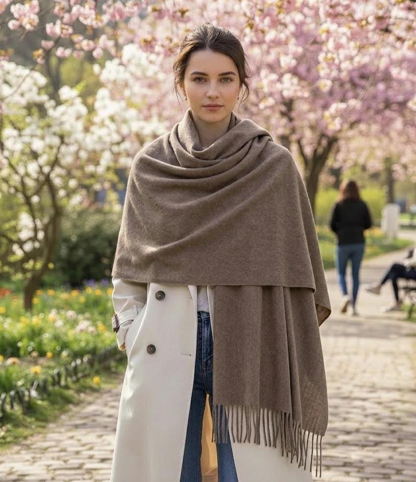Blanket Shawl - Thick Wide Scarf - Super Soft Wrap