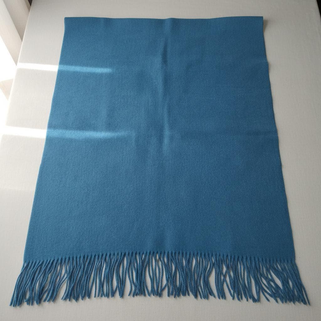 Teal Blanket Shawl - Thick Cashmere Wool Blend - Super Soft Wrap