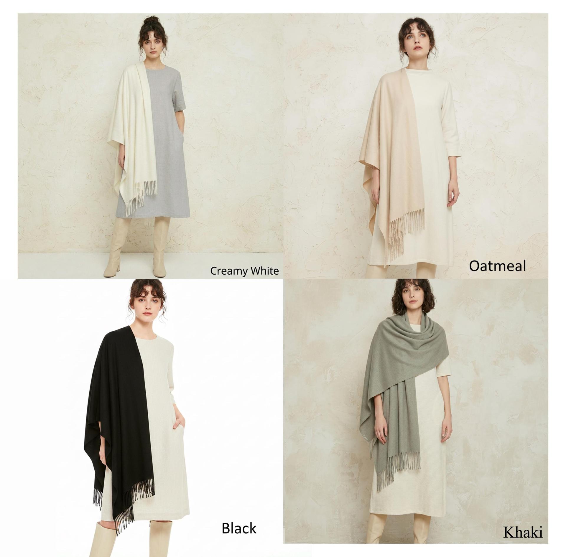 26 Colors - Cashmere Wool Blend - Blanket Scarf and Shawl - Multiple Colors Extra Soft Wrap
