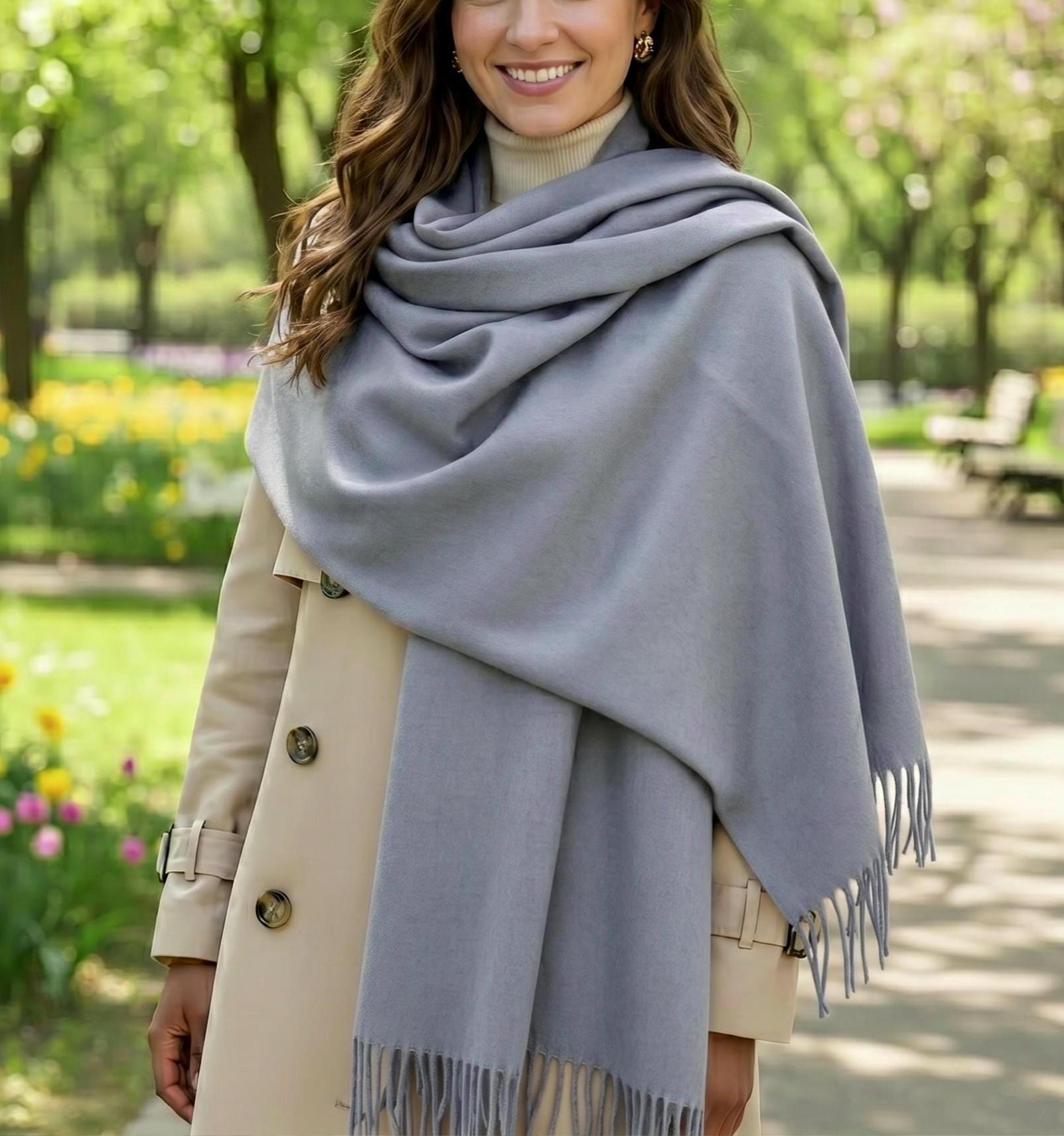 Thick Wide Scarf - Pashmina Super Soft Wrap