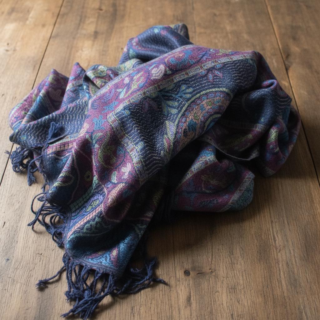 Reversible Soft Pashmina Shawl & Scarf for Women, Jacquard Brocade, Shawl, Sarong or Head Wraps