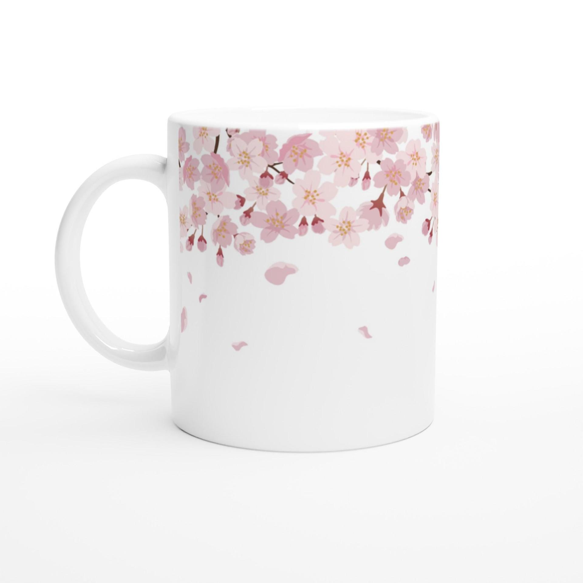 Floral Cups Set - Cherry Blossom, Large and Small Mug Set
