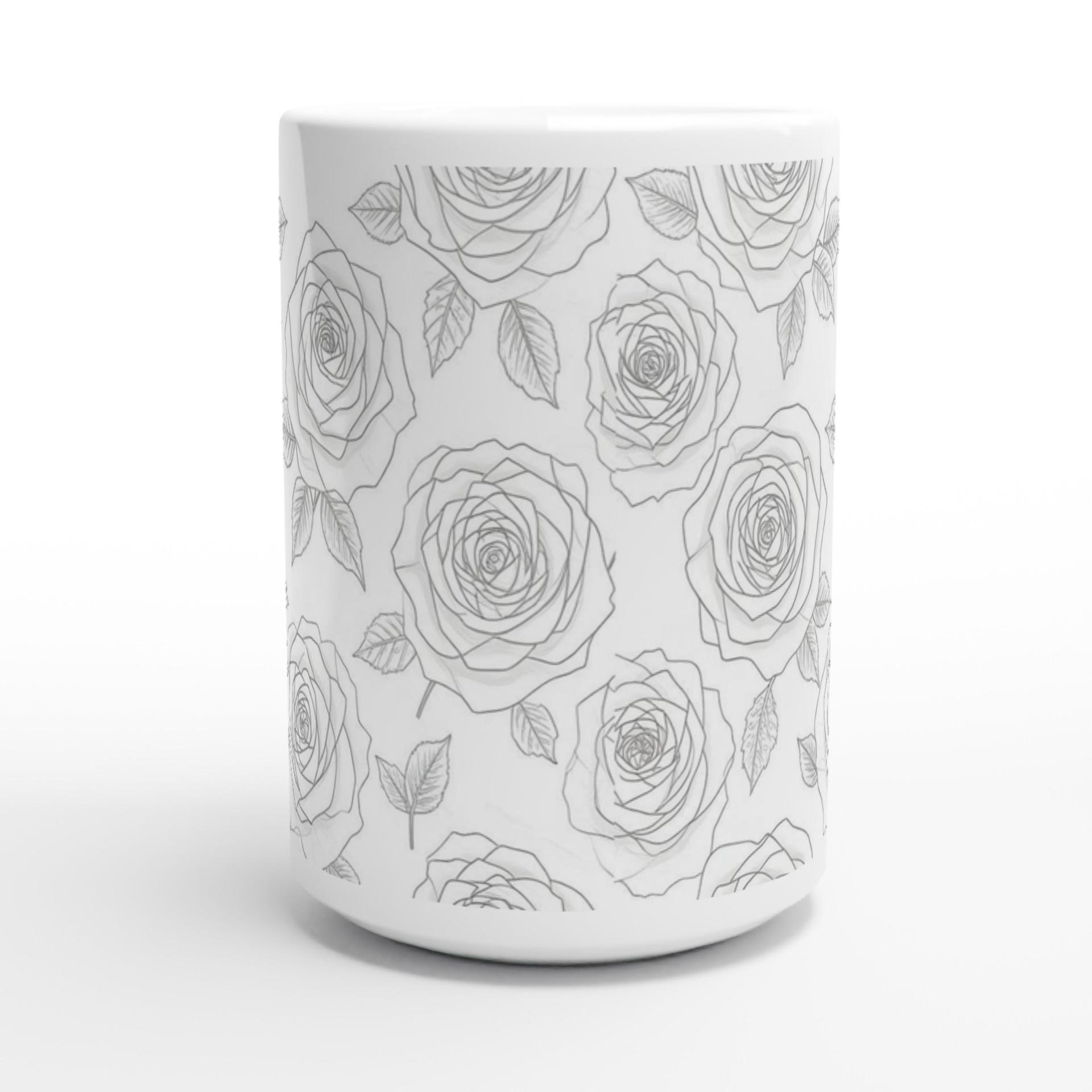 Floral Cups -  Large and Small Ceramic Mugs