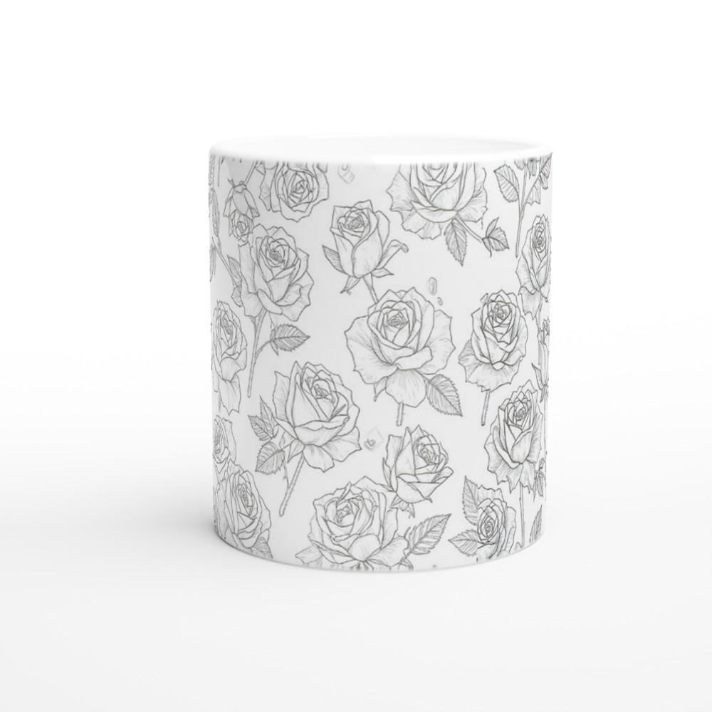 Floral Cups -  Large and Small Ceramic Mugs