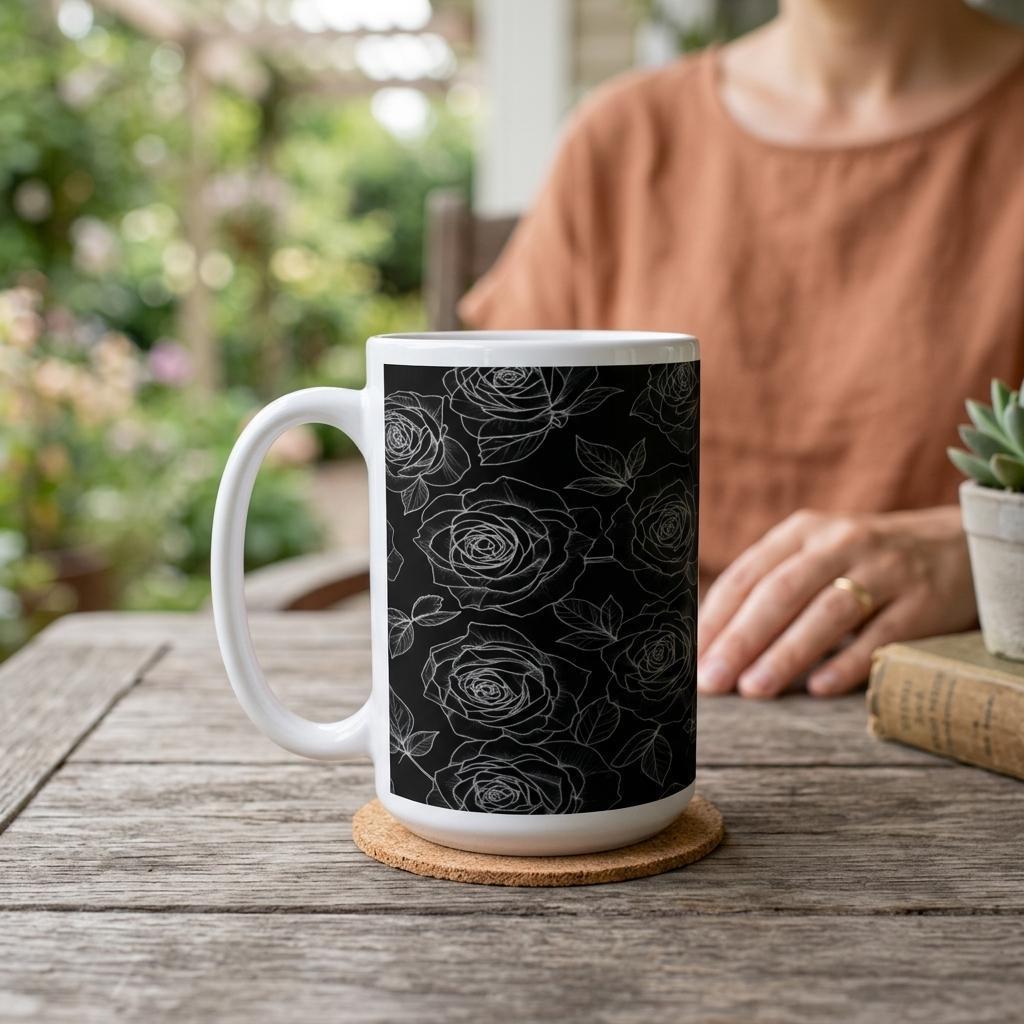 Floral Cups -  Large and Small Ceramic Mugs
