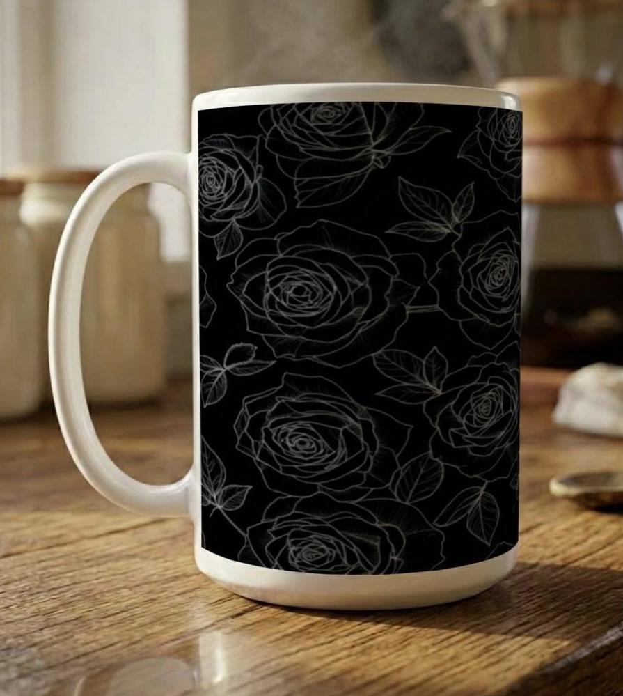 Floral Cups -  Large and Small Ceramic Mugs