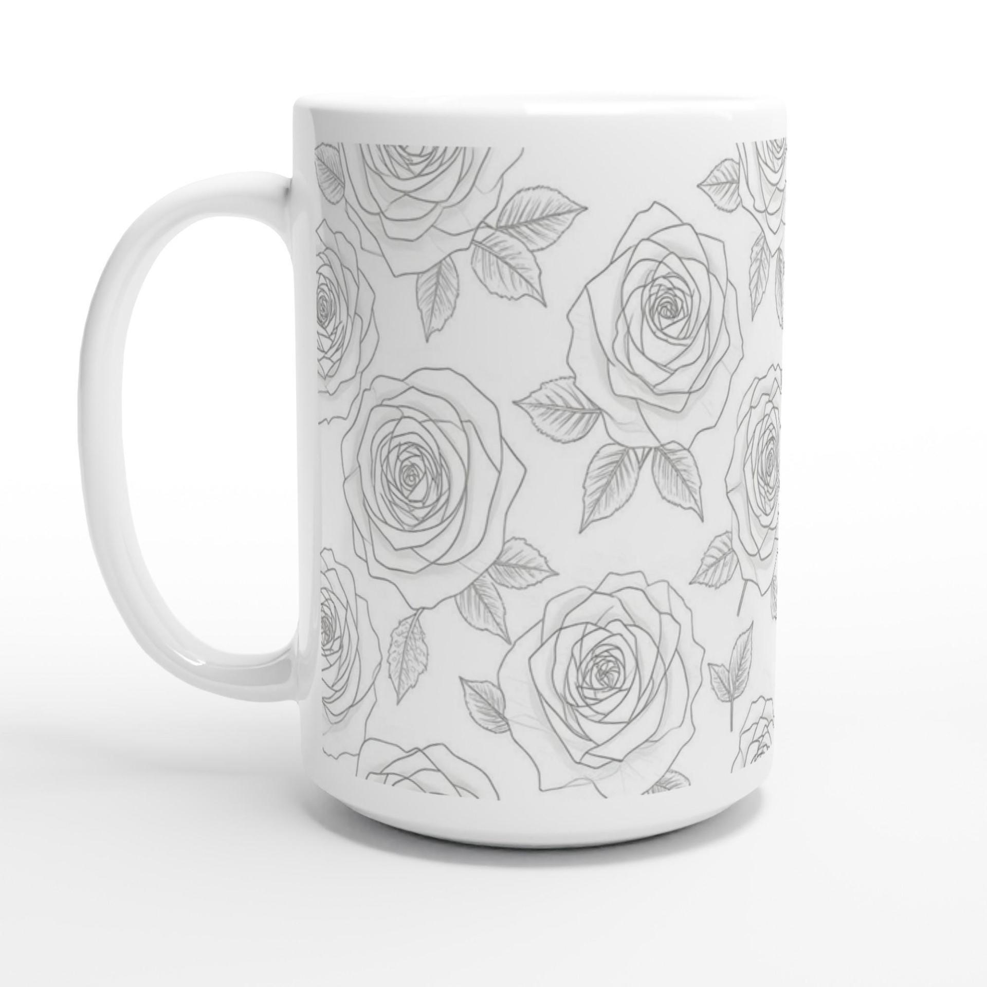 Floral Cups -  Large and Small Ceramic Mugs