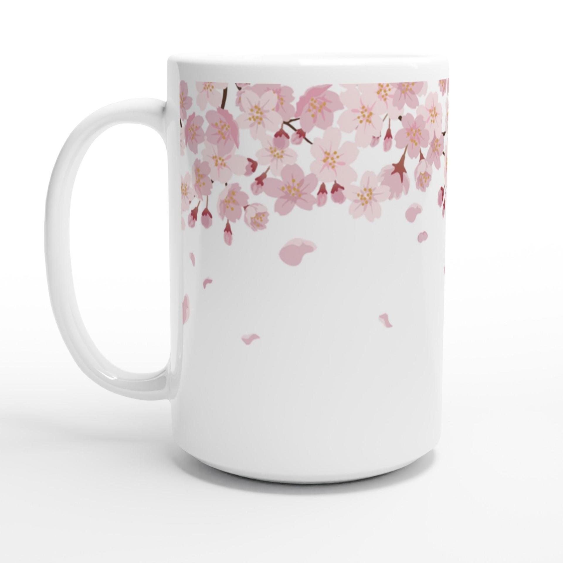 Floral Cups Set - Cherry Blossom, Large and Small Mug Set