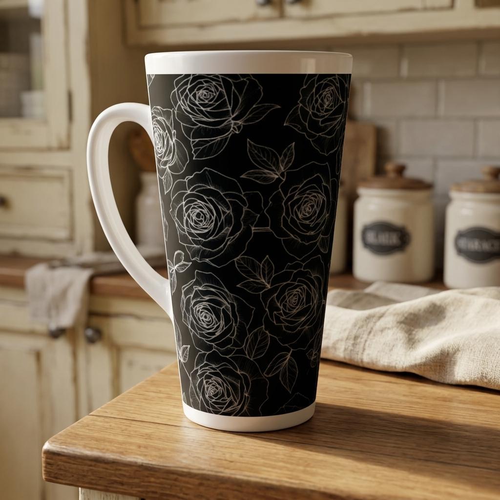 Latte 17oz Ceramic Mug - Coffee or Tea Cup, Extra Tall