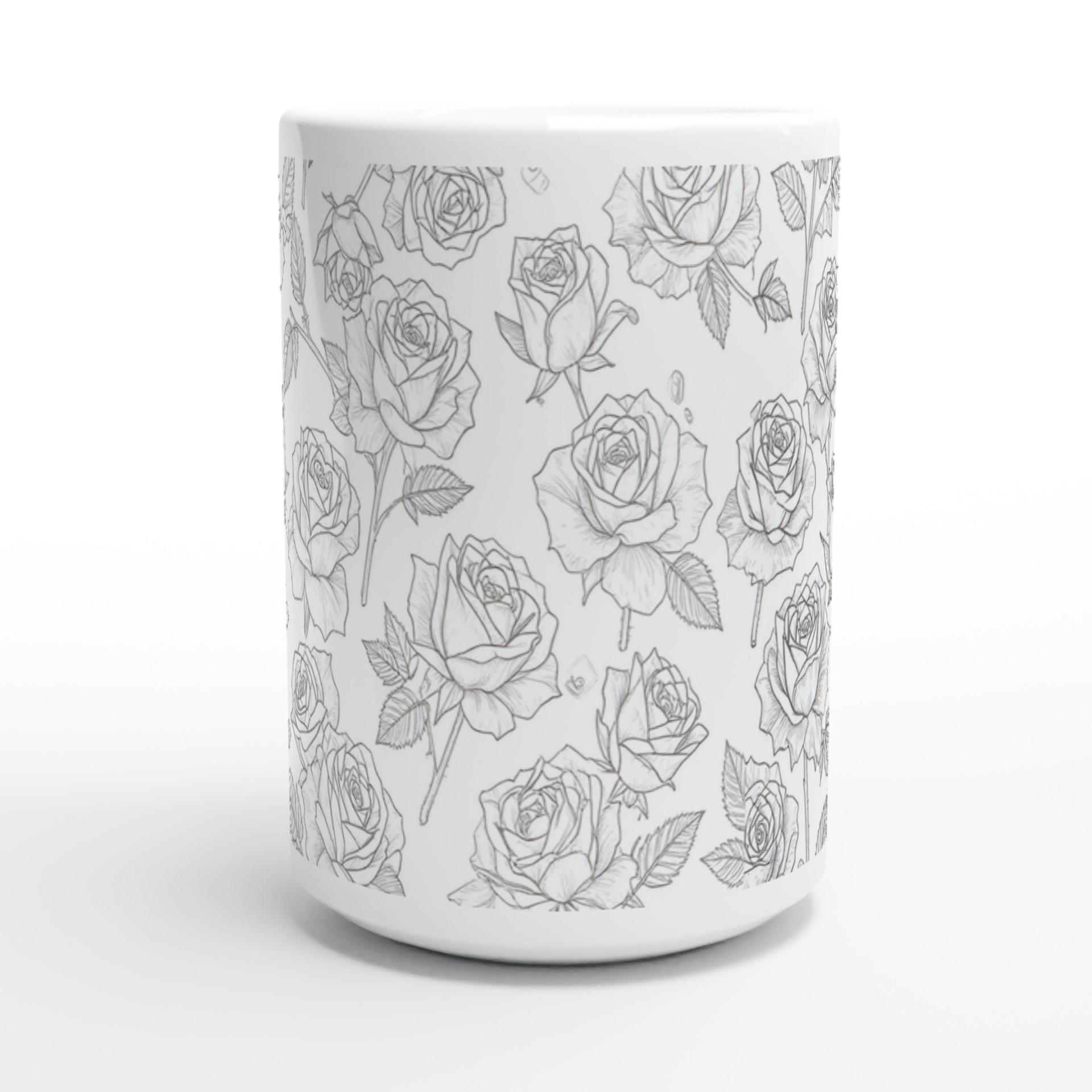 Floral Cups -  Large and Small Ceramic Mugs