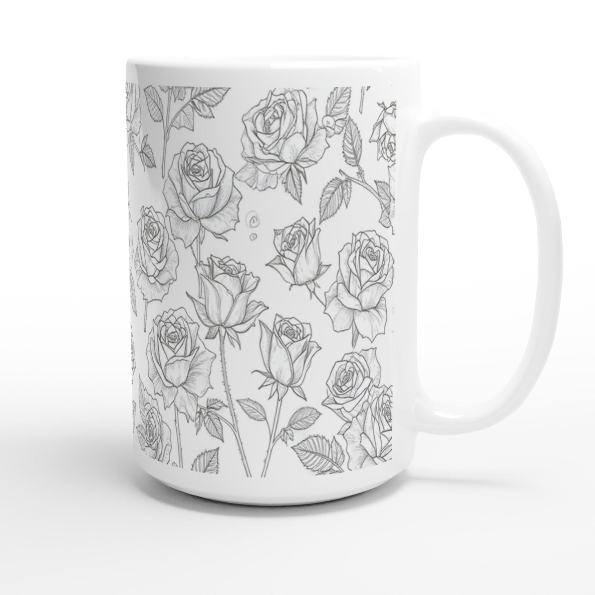 Floral Cups -  Large and Small Ceramic Mugs