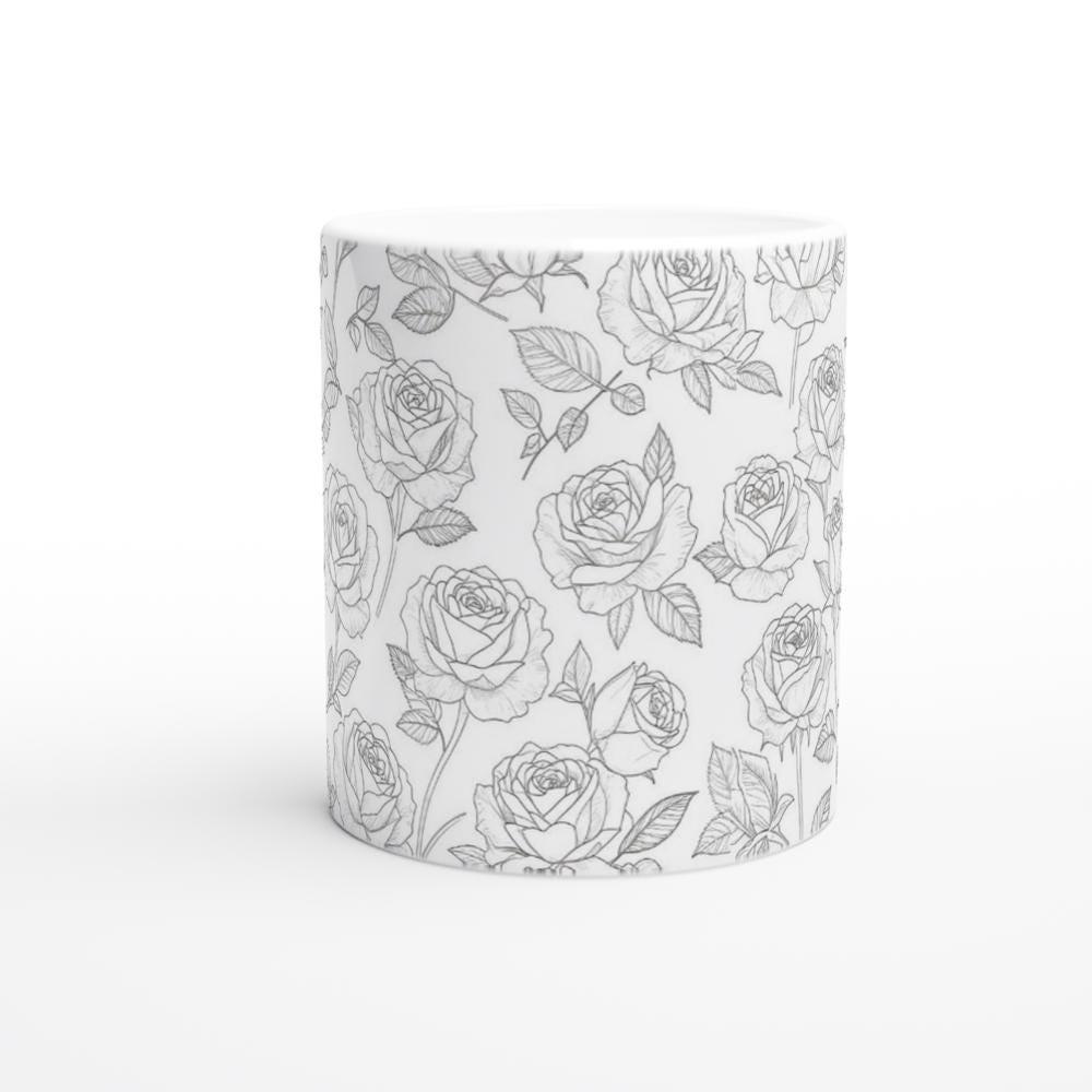 Floral Cups -  Large and Small Ceramic Mugs