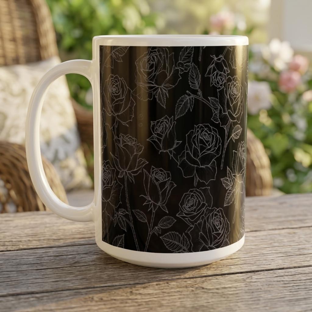 Roses - Floral Cups -  Large and Small Ceramic Mugs