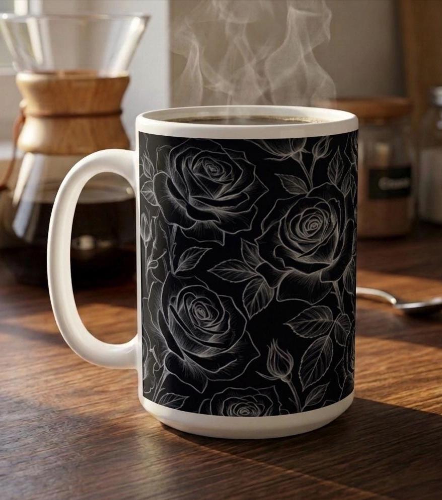 Roses - Floral Cups -  Large and Small Ceramic Mugs