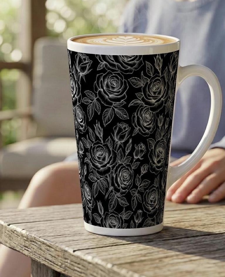 Latte 17oz Ceramic Mug - Coffee or Tea Cup, Extra Tall