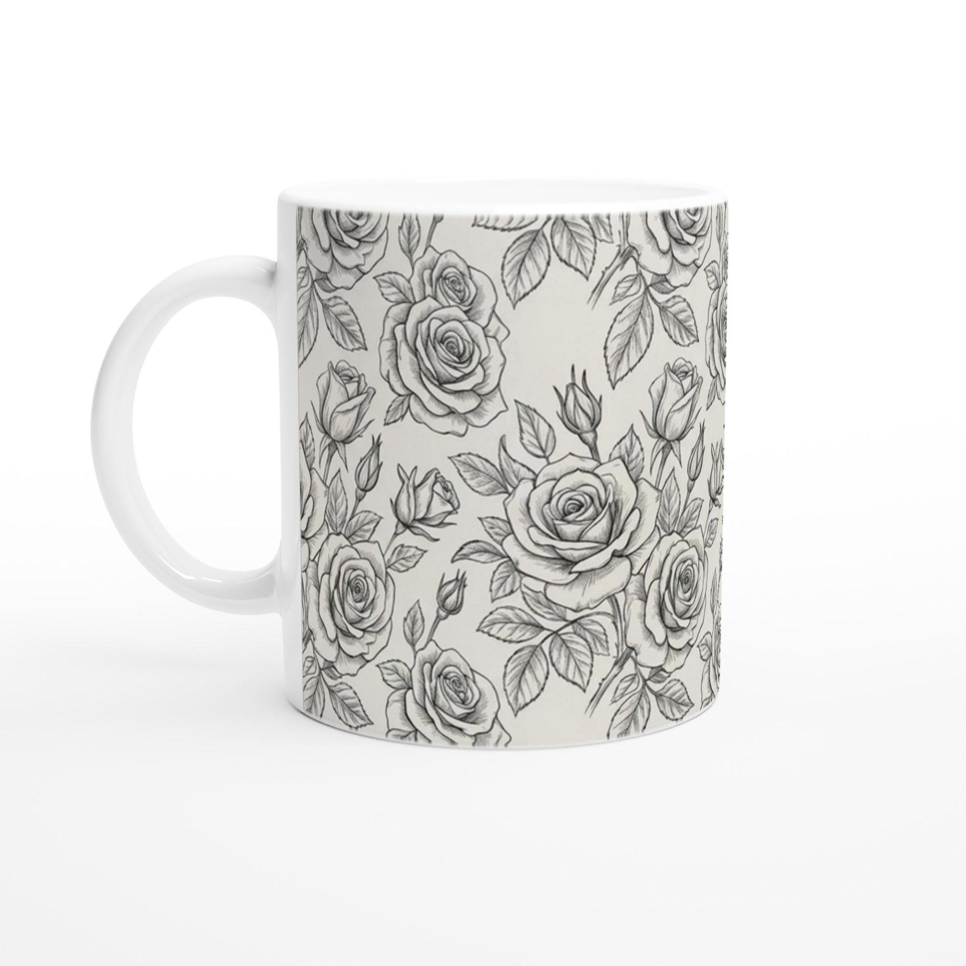 Roses - Floral Cups -  Large and Small Ceramic Mugs