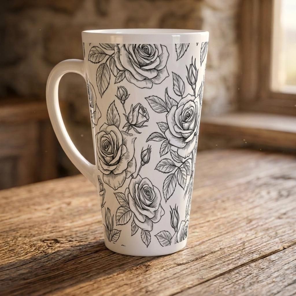 Latte 17oz Ceramic Mug - Coffee or Tea Cup, Extra Tall