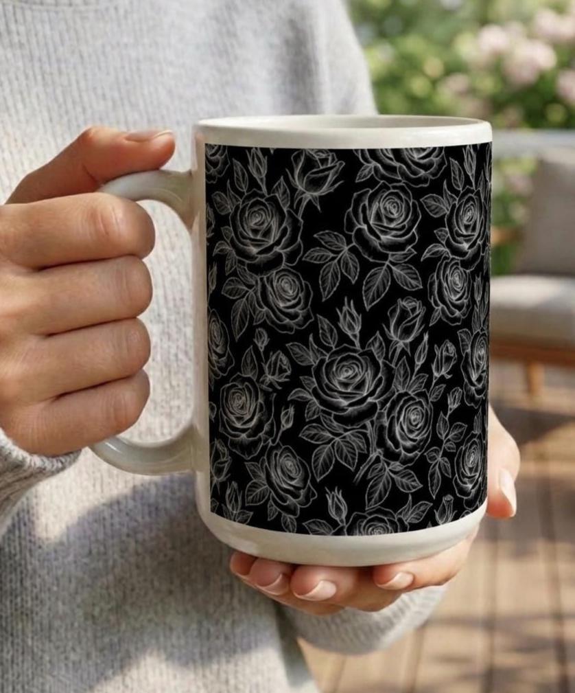 Roses - Floral Cups -  Large and Small Ceramic Mugs