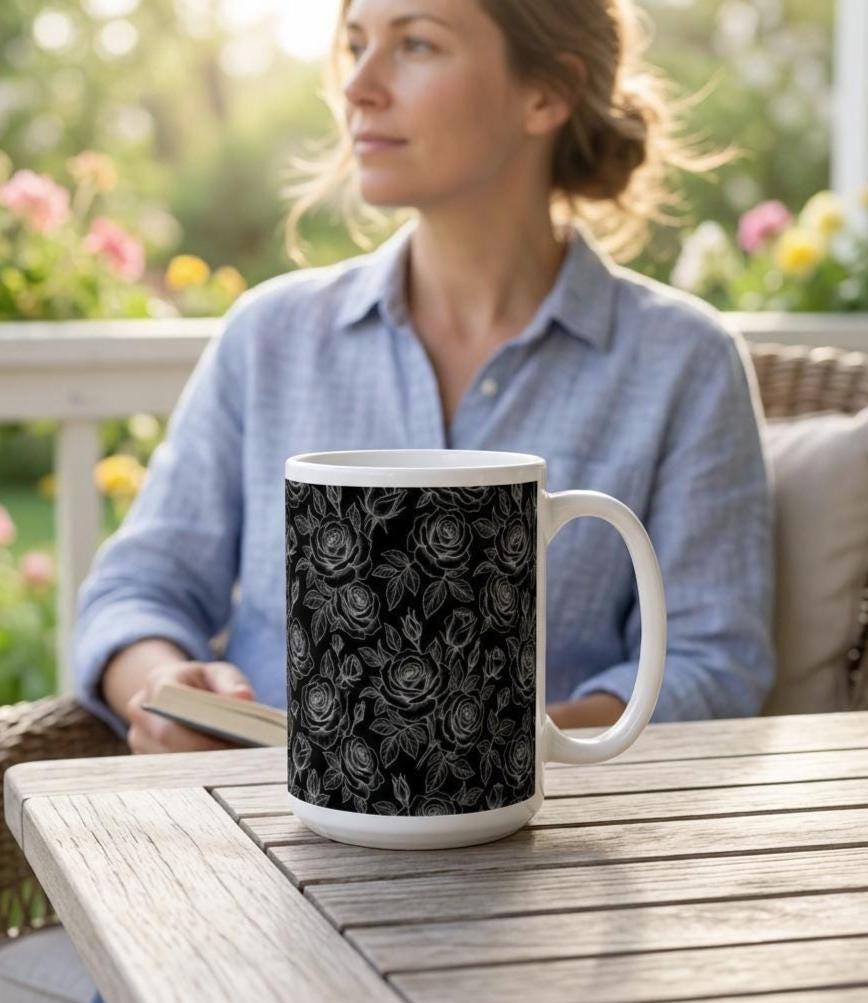 Roses - Floral Cups -  Large and Small Ceramic Mugs