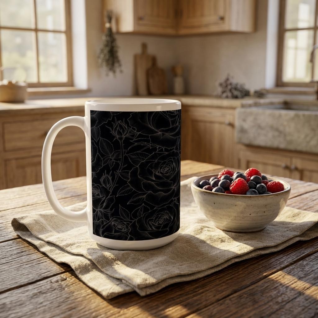 Roses - Floral Cups -  Large and Small Ceramic Mugs