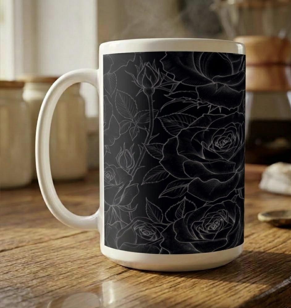 Roses - Floral Cups -  Large and Small Ceramic Mugs