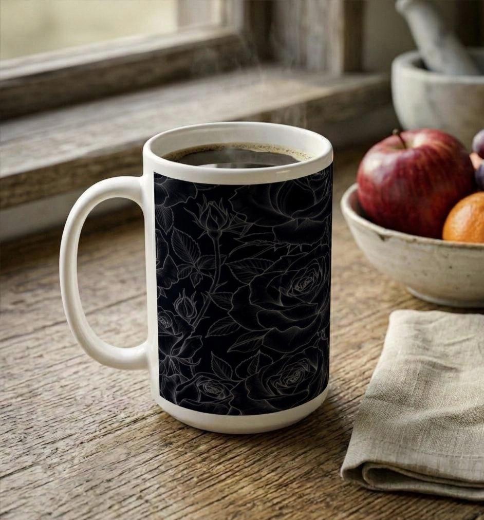 Roses - Floral Cups -  Large and Small Ceramic Mugs