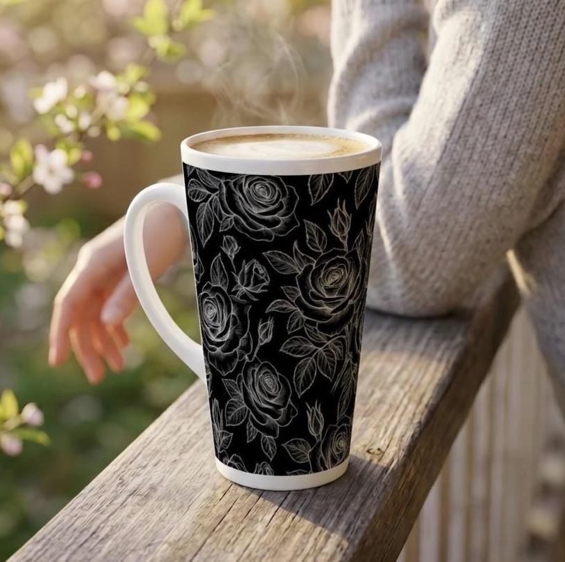 Latte 17oz Ceramic Mug - Coffee or Tea Cup, Extra Tall