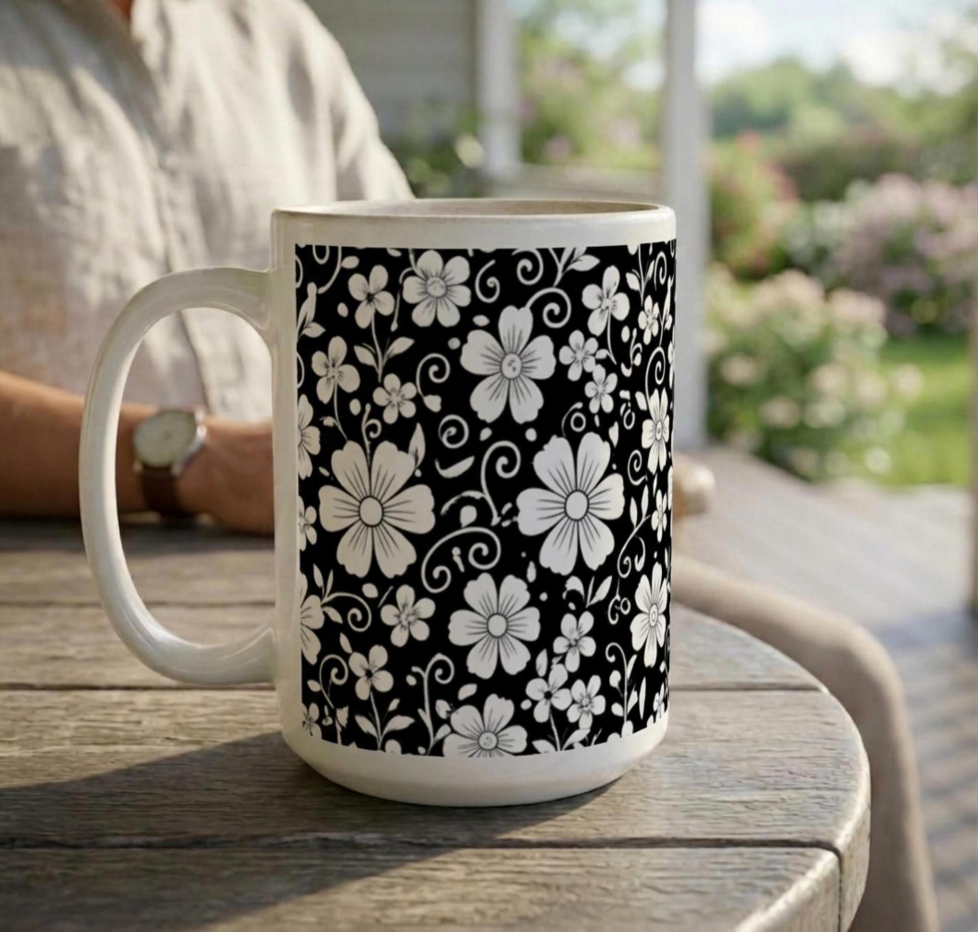 Floral Cups -  Large and Small Ceramic Mugs