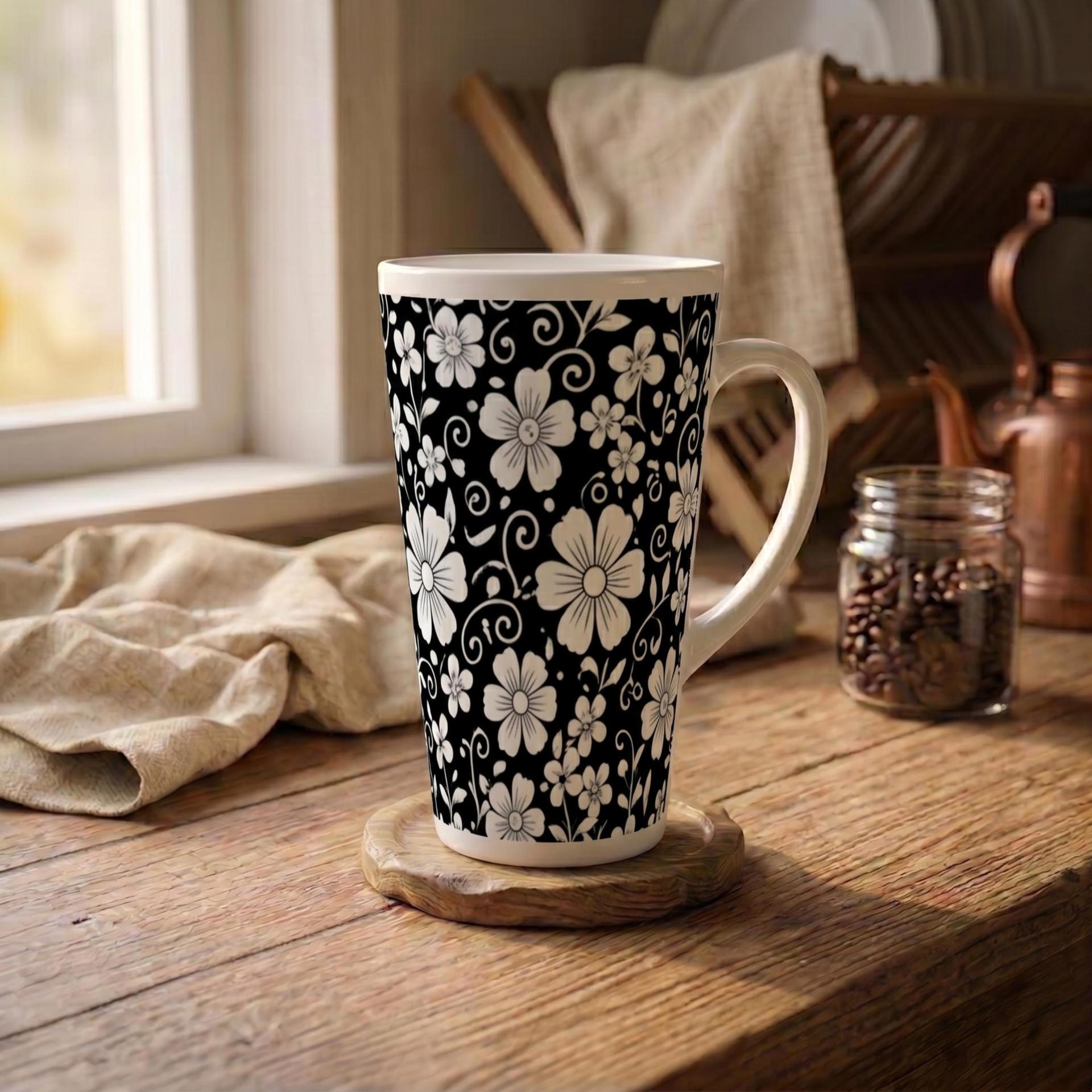 Latte 17oz Ceramic Mug - Coffee or Tea Cup, Extra Tall