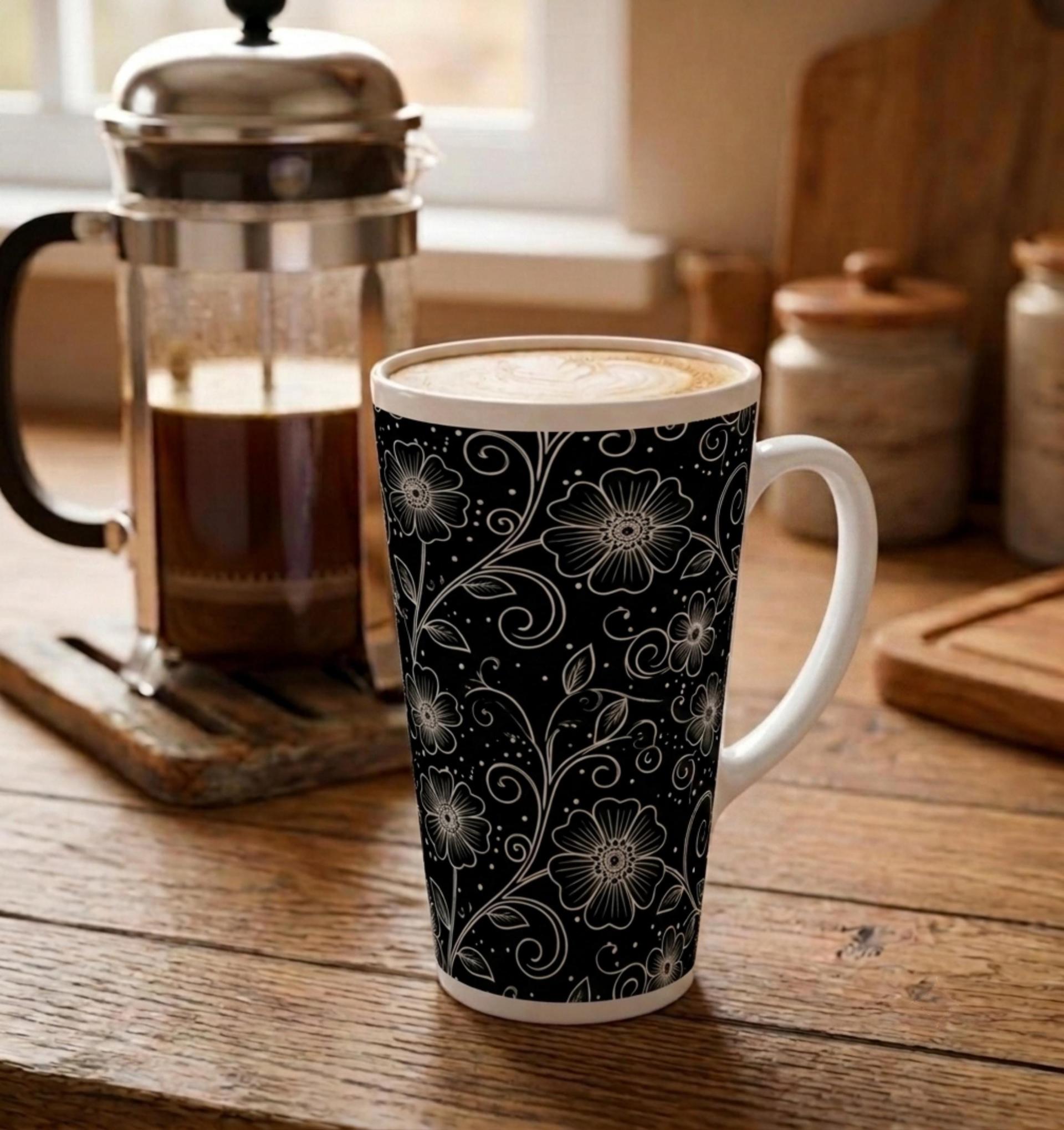 Latte 17oz Ceramic Mug - Coffee or Tea Cup, Extra Tall