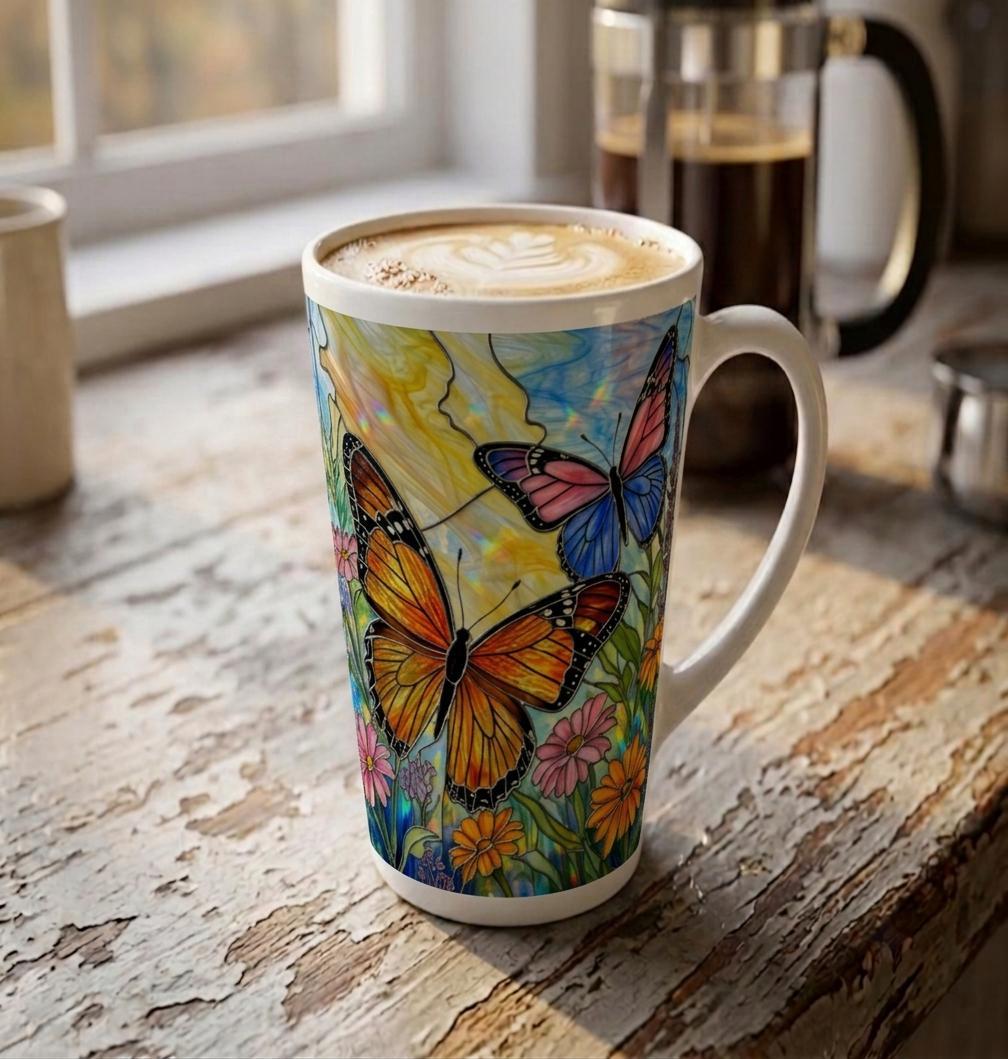 Latte 17oz Ceramic Mug - Coffee or Tea Cup, Extra Tall