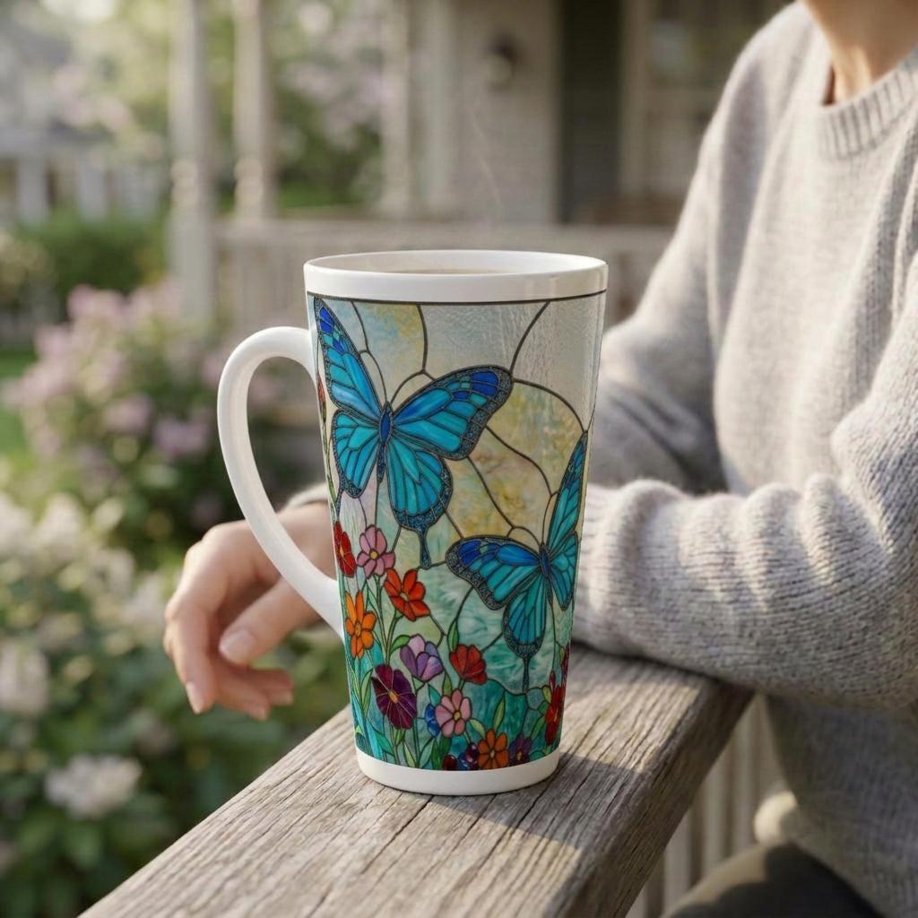 Latte 17oz Ceramic Mug - Coffee or Tea Cup, Extra Tall