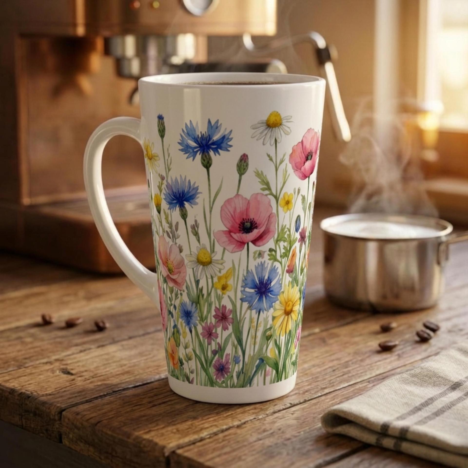 Latte 17oz Ceramic Mug - Coffee or Tea Cup, Extra Tall