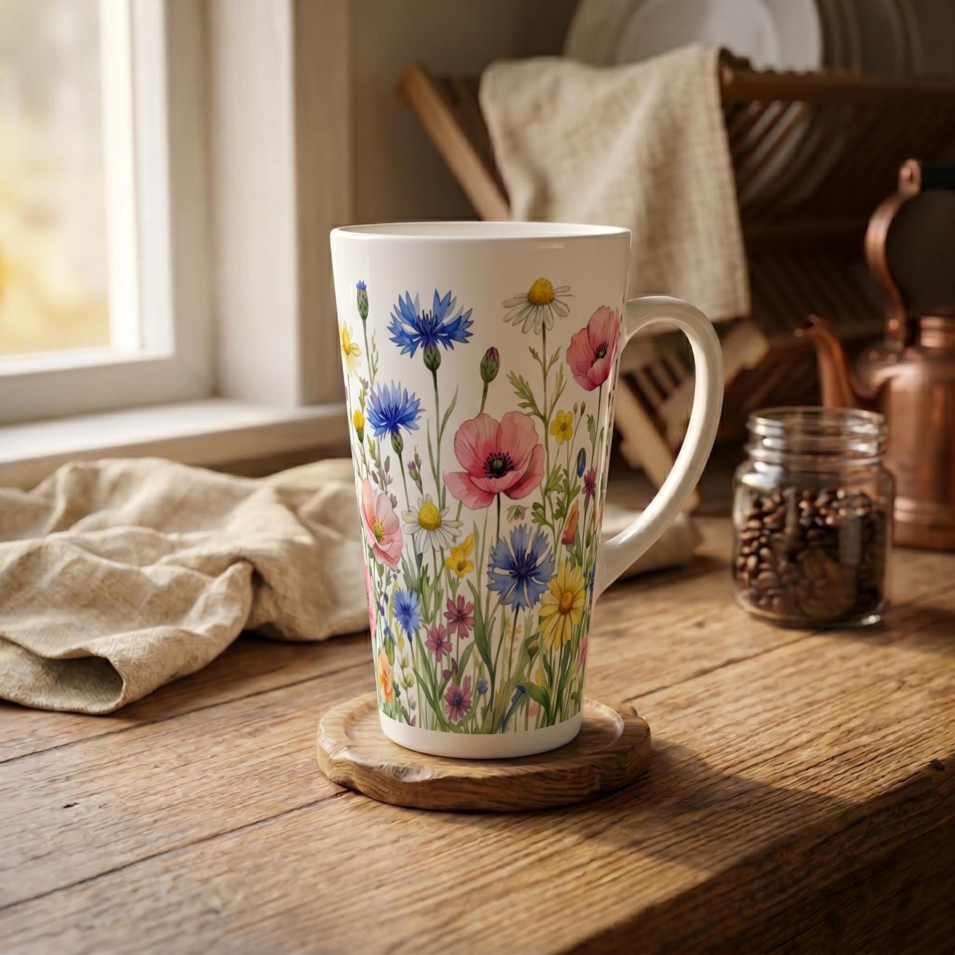 Latte 17oz Ceramic Mug - Coffee or Tea Cup, Extra Tall