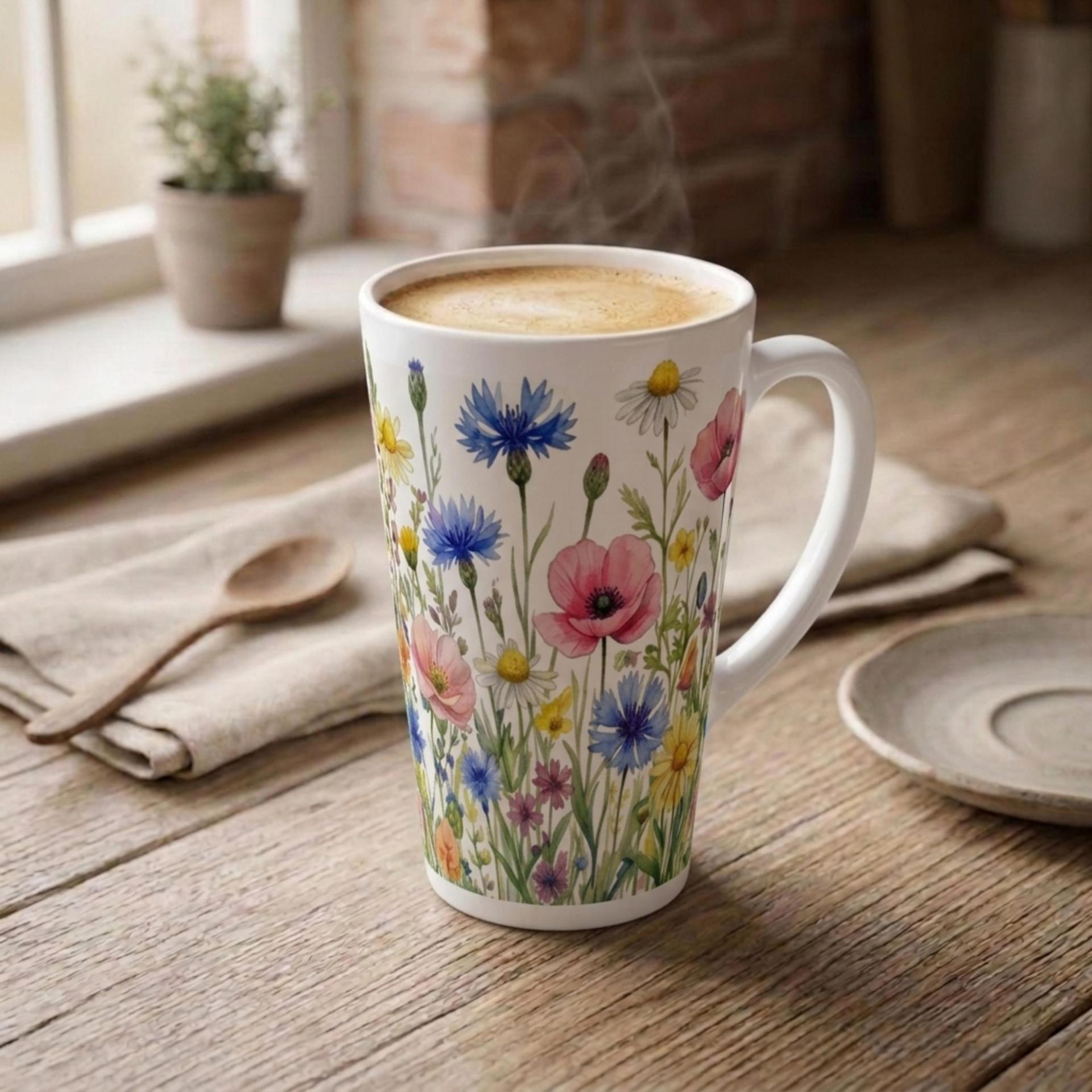 Latte 17oz Ceramic Mug - Coffee or Tea Cup, Extra Tall