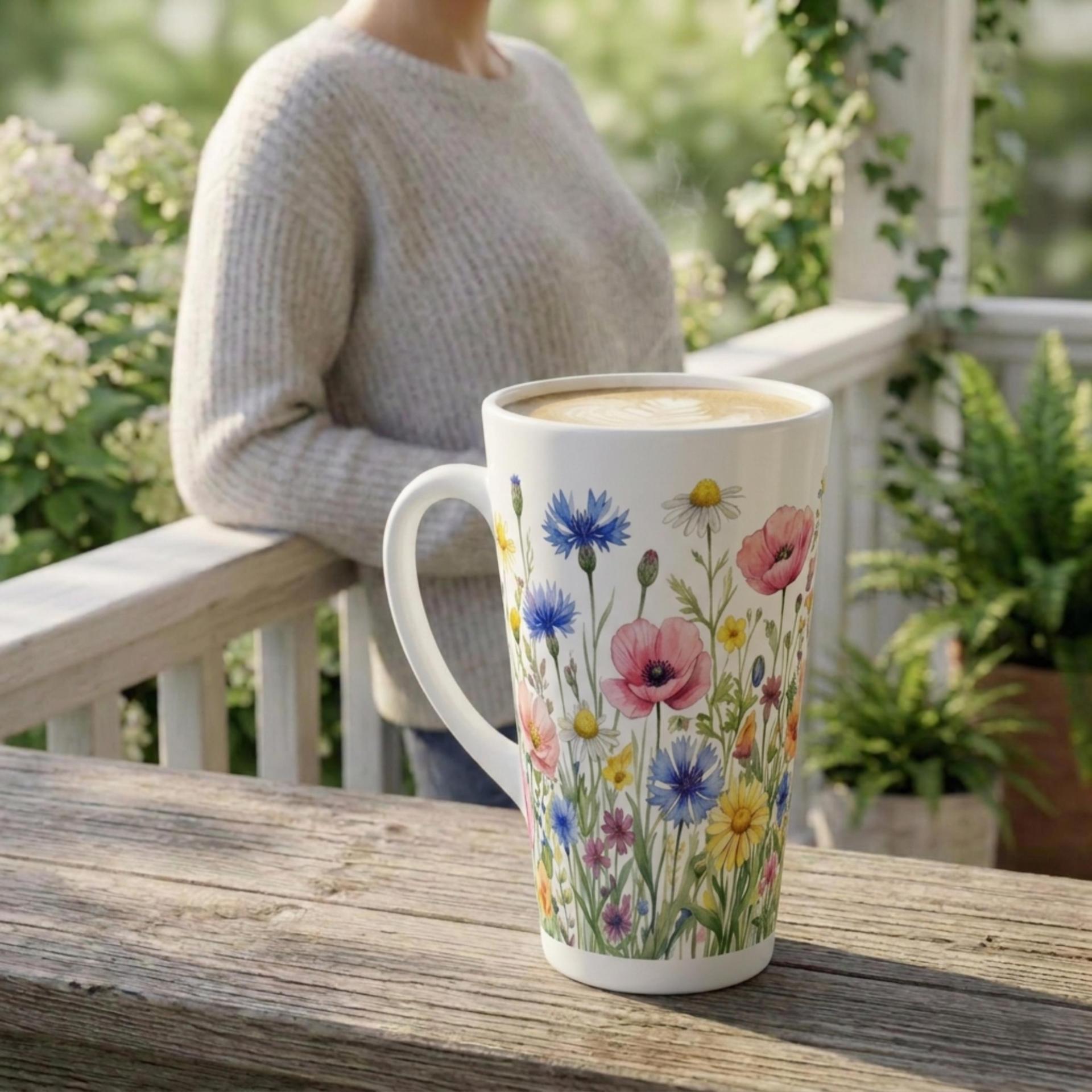 Latte 17oz Ceramic Mug - Coffee or Tea Cup, Extra Tall