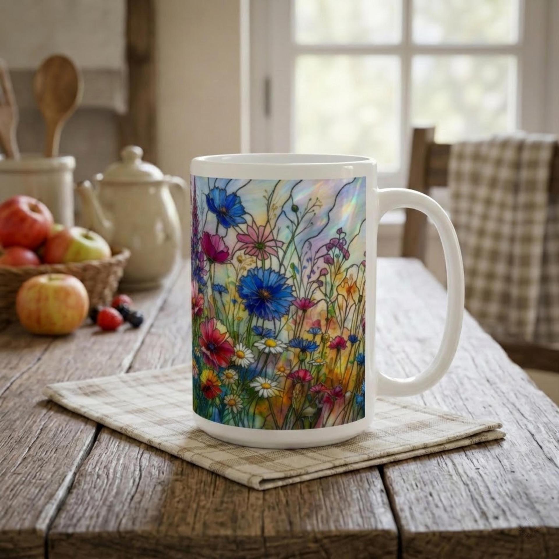 Floral Cup Set - Wildflowers - Large and Small Cups Set