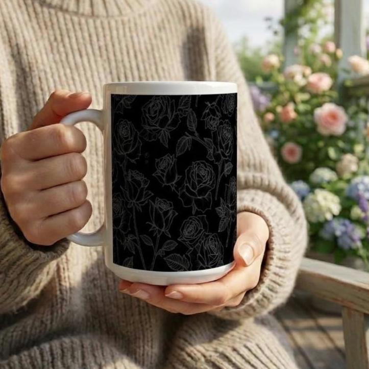 Roses - Floral Cups -  Large and Small Ceramic Mugs
