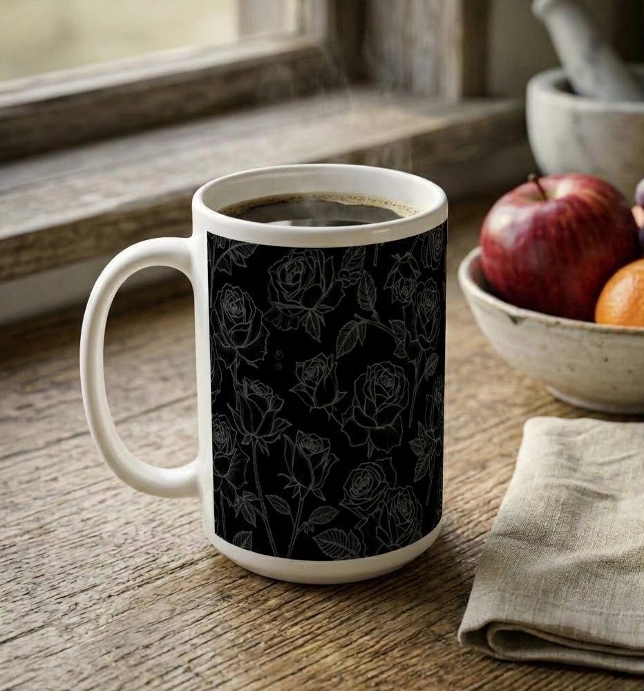 Roses - Floral Cups -  Large and Small Ceramic Mugs