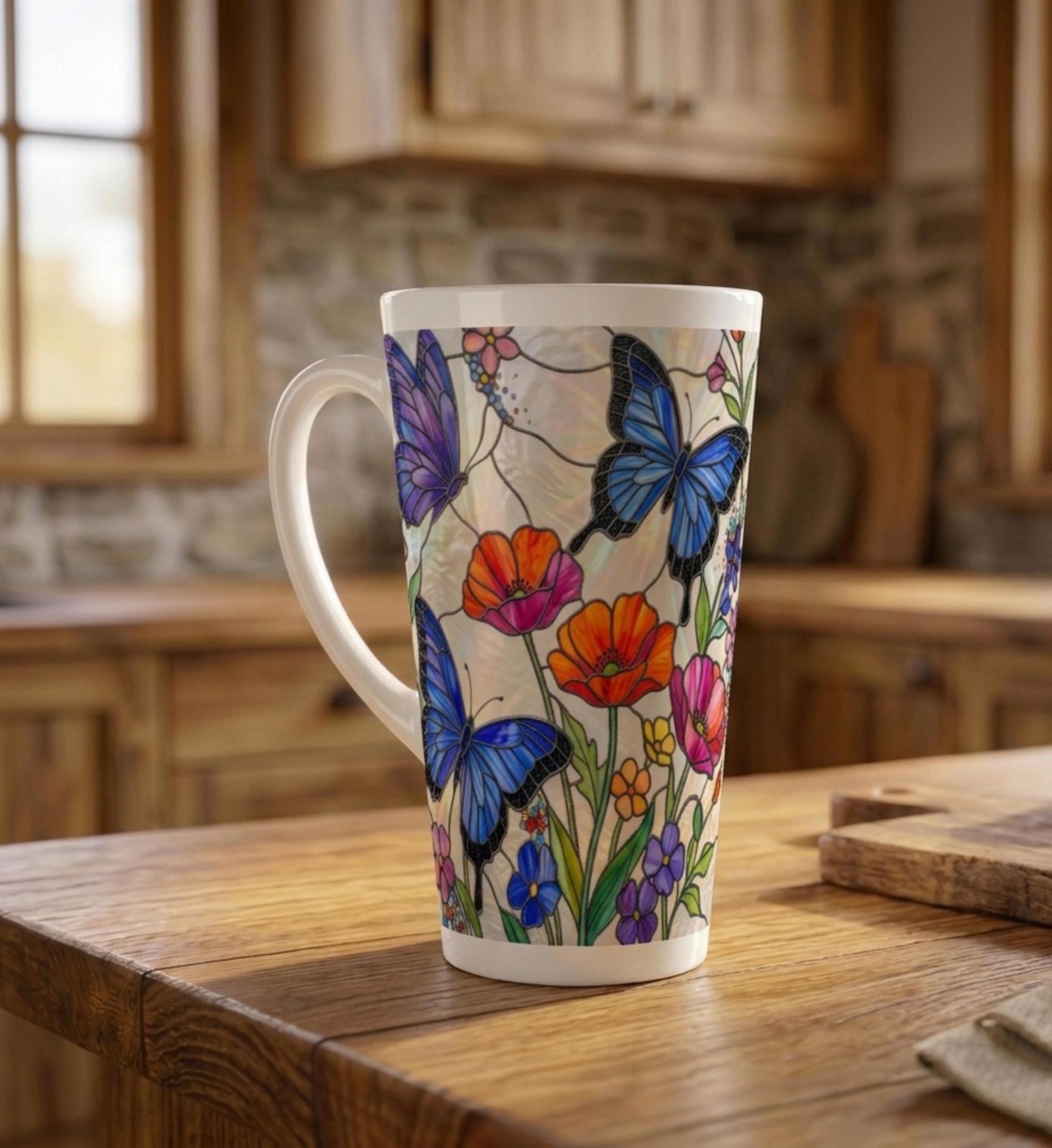 Latte 17oz Ceramic Mug - Coffee or Tea Cup, Extra Tall