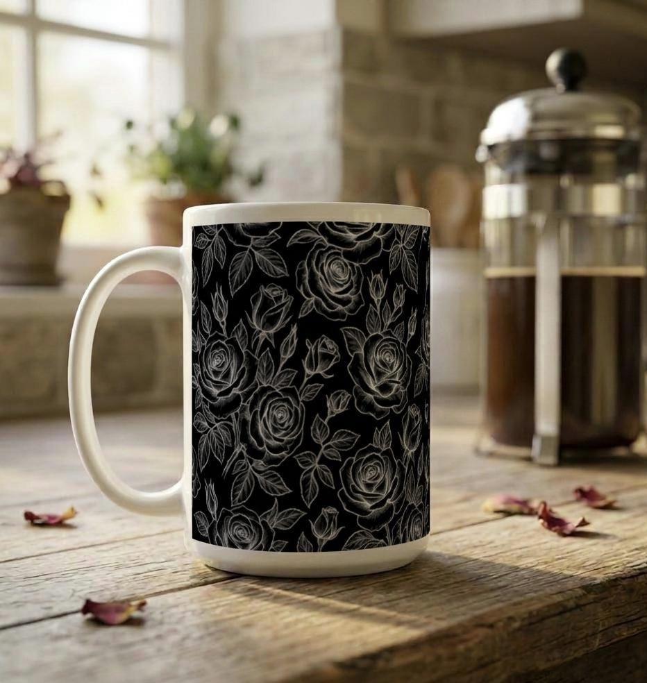 Roses - Floral Cups -  Large and Small Ceramic Mugs