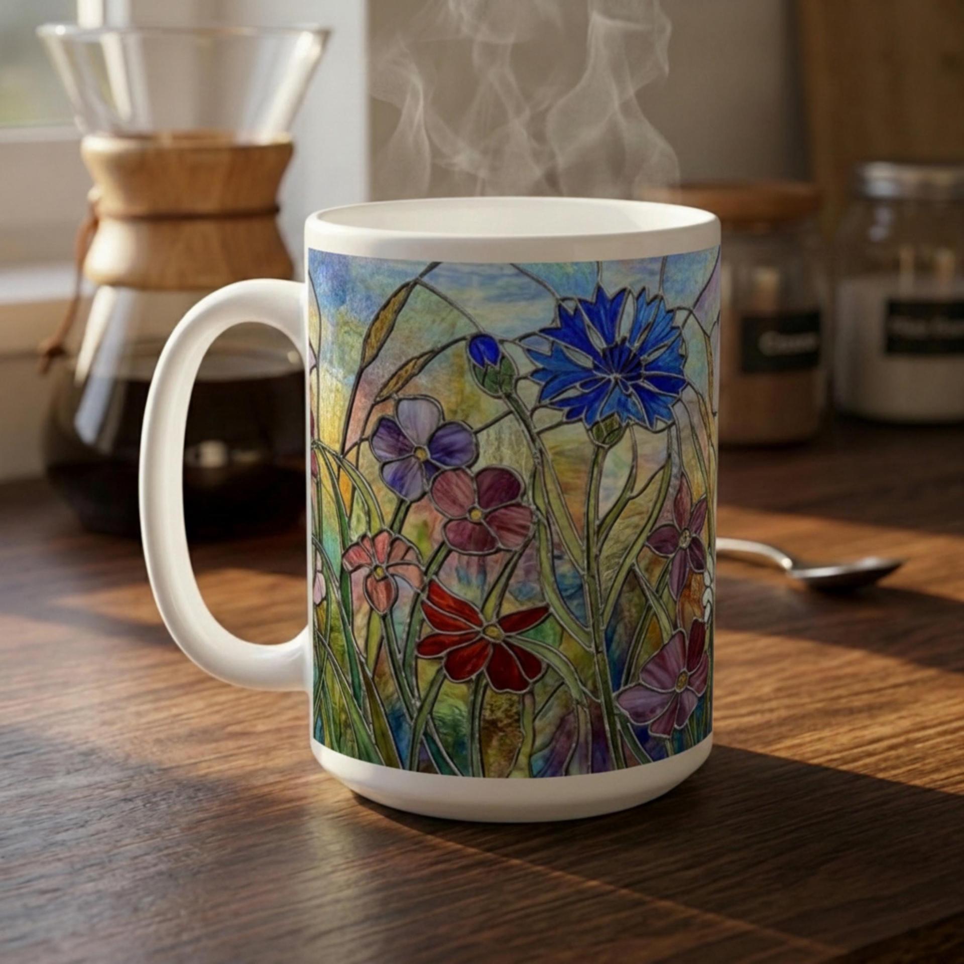 Floral Cups -  Large and Small Ceramic Mugs