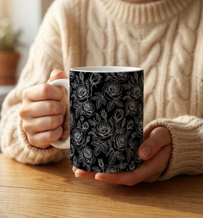 Roses - Floral Cups -  Large and Small Ceramic Mugs