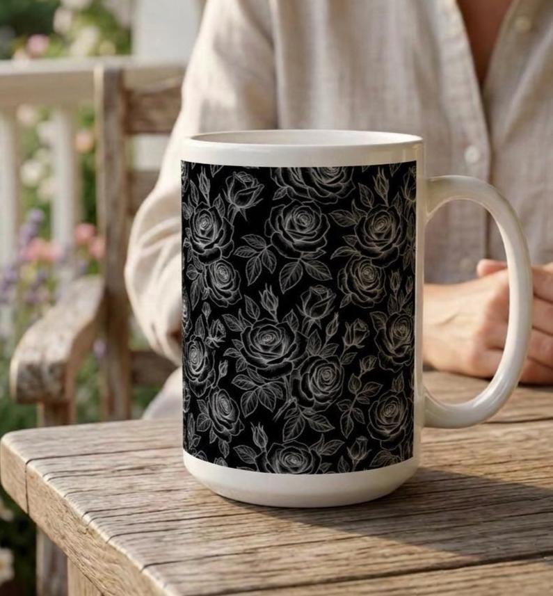 Roses - Floral Cups -  Large and Small Ceramic Mugs