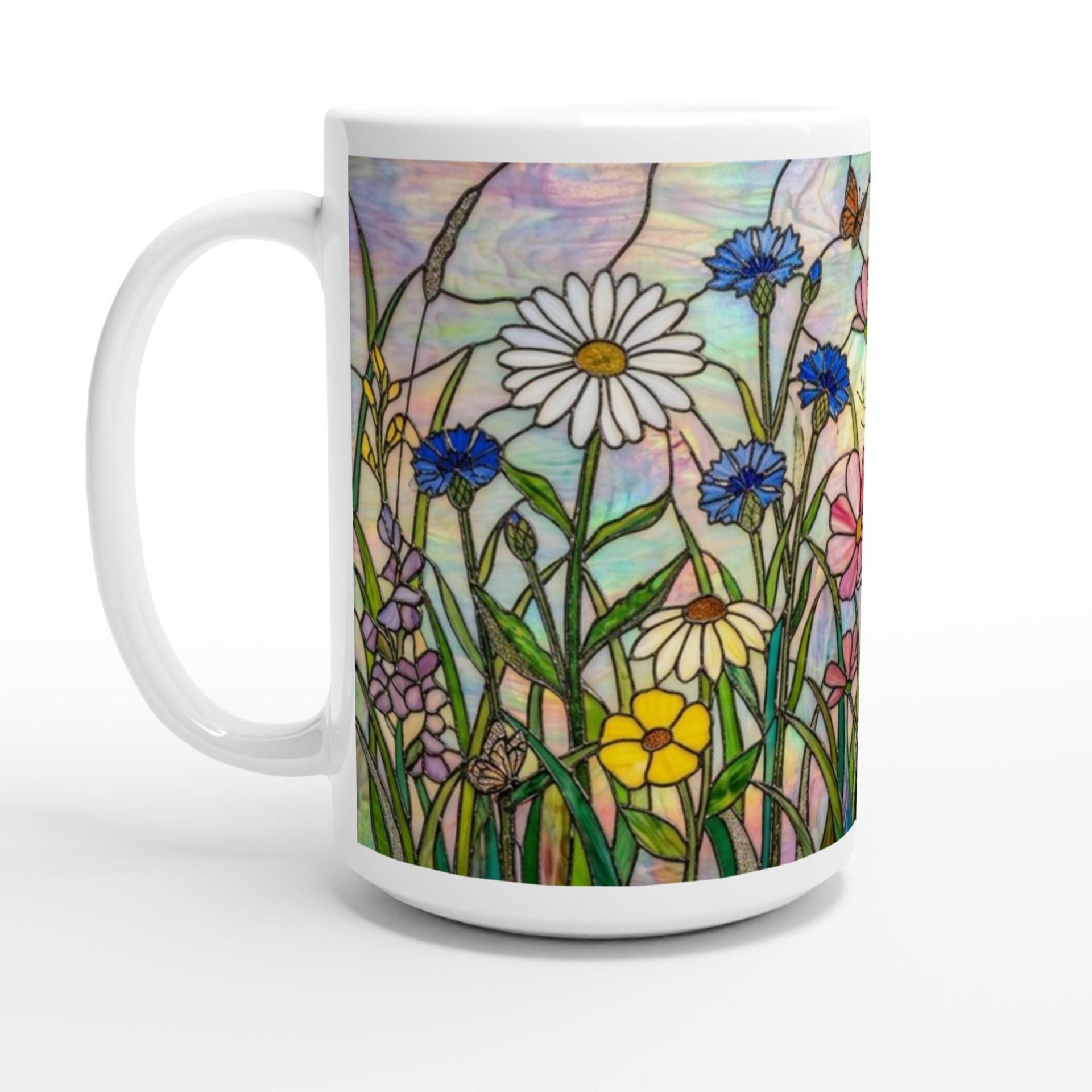 Floral Cups -  Large and Small Ceramic Mugs