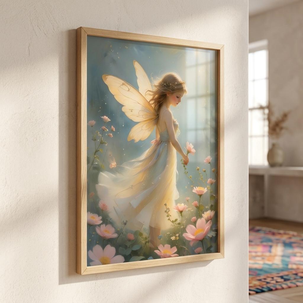 Fairy Print - Framed or Unframed - Original Art - Print on Paper