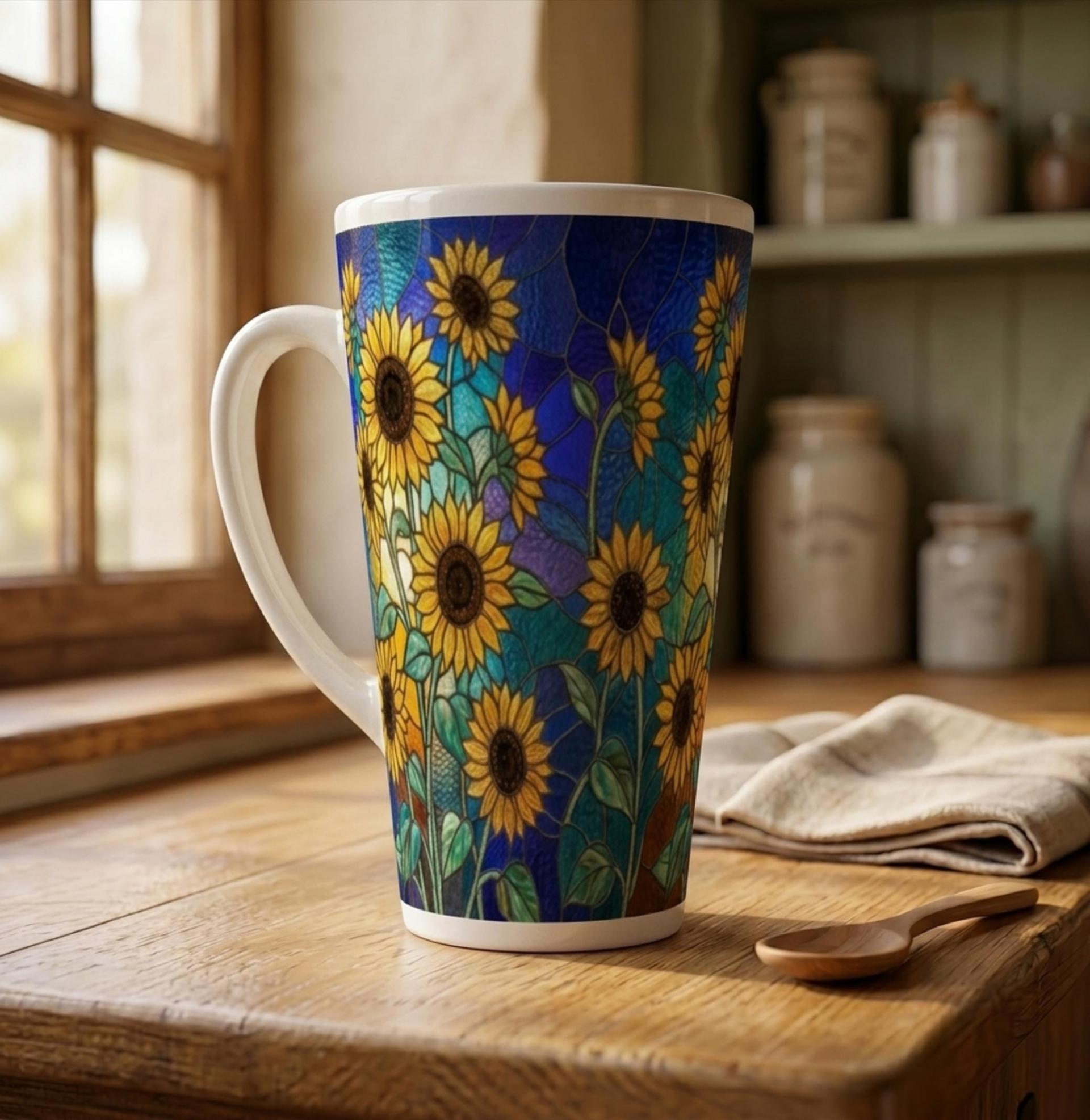 Latte 17oz Ceramic Mug - Coffee or Tea Cup, Extra Tall
