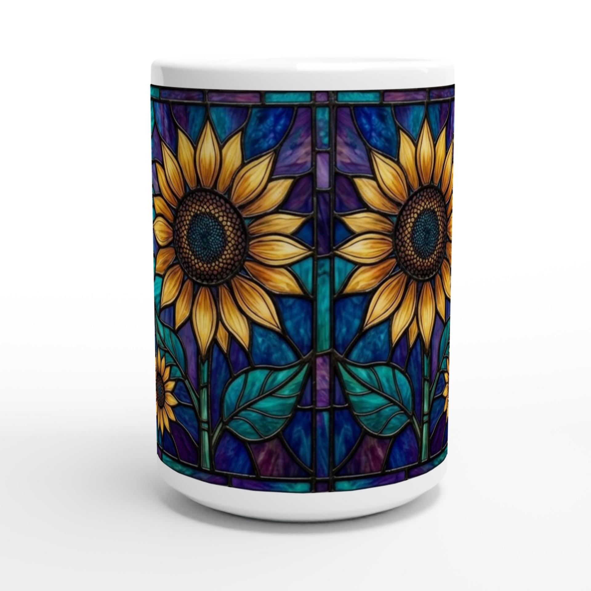 Sunflower Cups Set -  Large and Small Ceramic Mugs