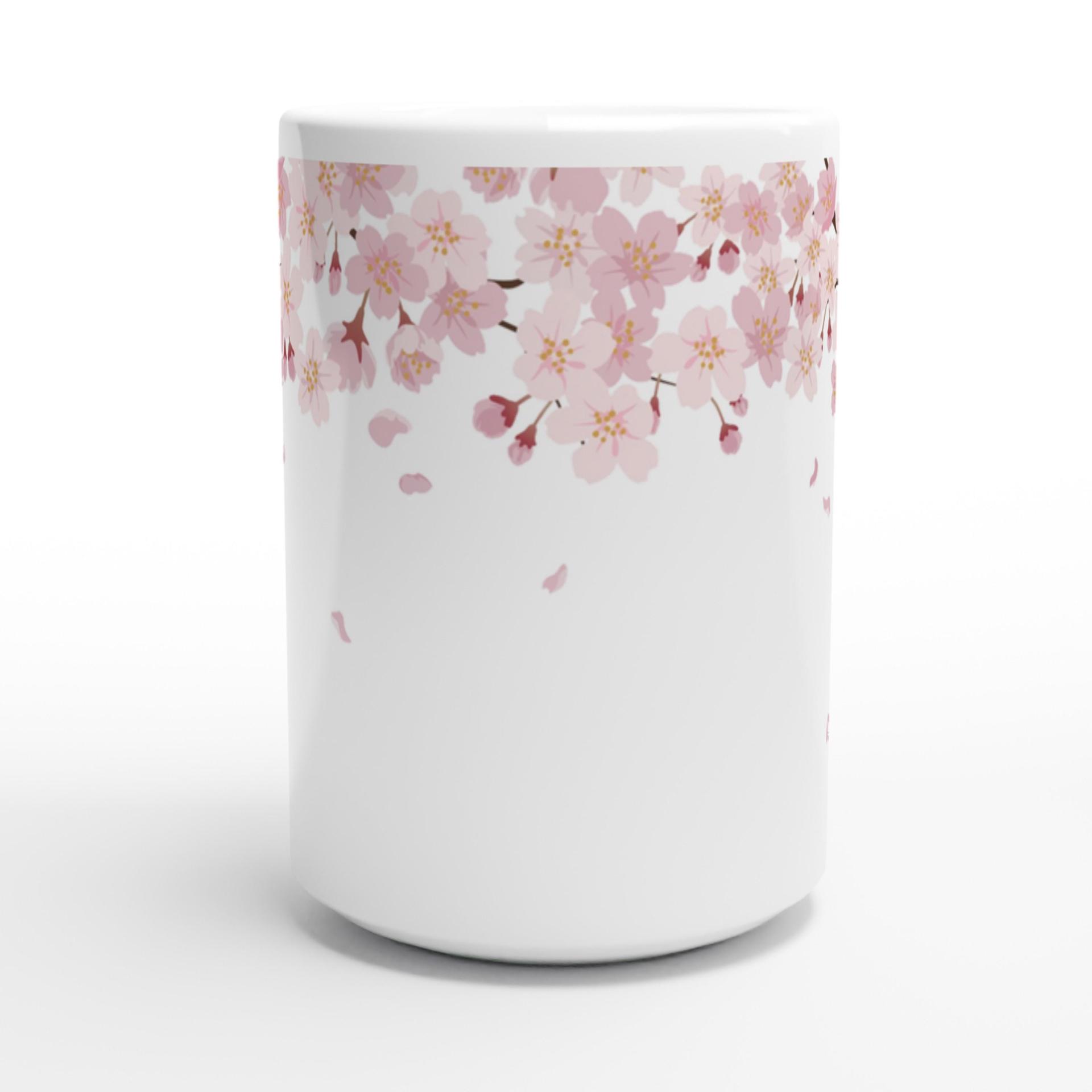 Floral Cups Set - Cherry Blossom, Large and Small Mug Set